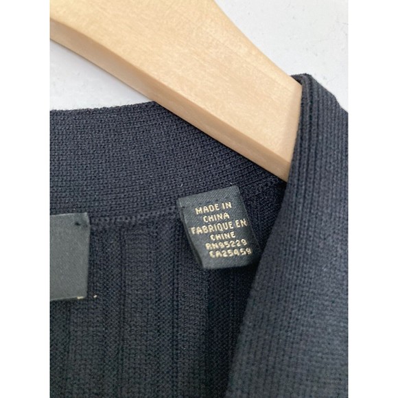 NEW Ted Baker Nardaa Longline Cardigan Dress Ribbed MEDIUM Black Viscose - Picture 4 of 16